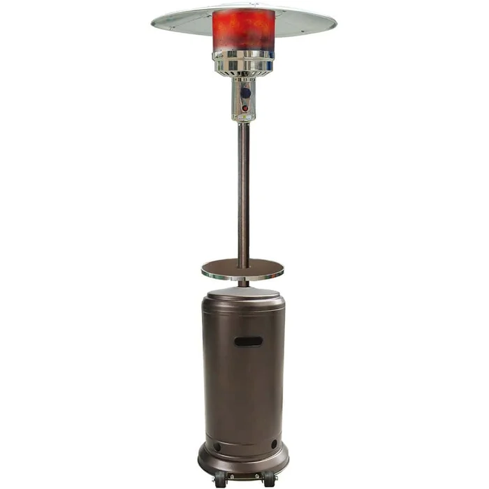 Hanover 48000-BTU Hammered Bronze Steel Floorstanding Liquid Propane Patio Heater