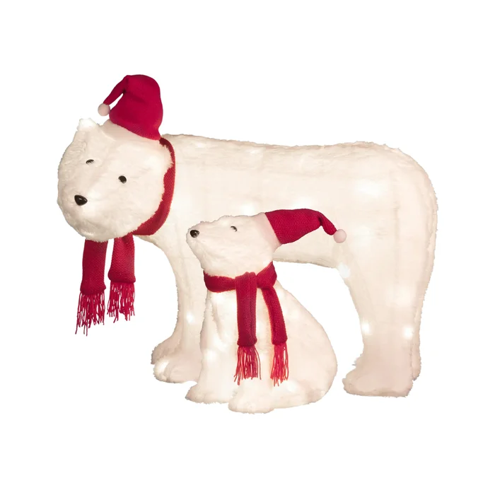 Haute Decor 25-in Polar Bear Free Standing Decoration with White LED Lights