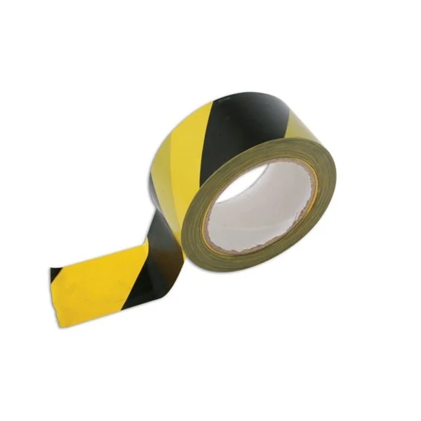 Hazard Warning Tape – Yellow & Black – 33m x 50mm