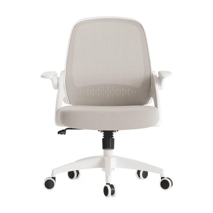Hbada Office Task Desk Chair Swivel Home Comfort Chairs with Flip-up Arms and Adjustable Height, grey