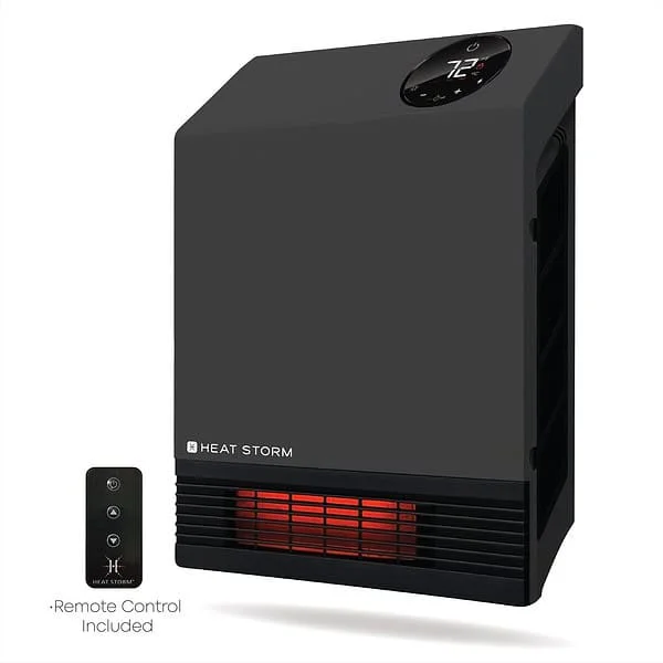 Heat Storm Up to 1000-Watt Infrared Cabinet Indoor Electric Space Heater with Thermostat and Remote Included