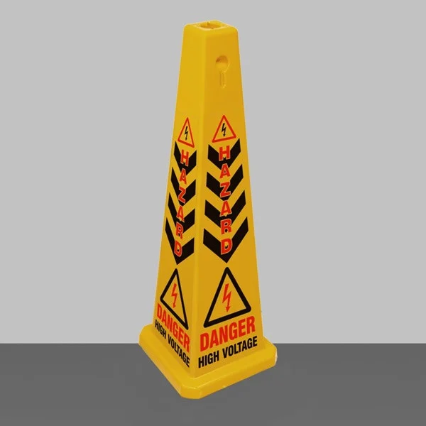 High Voltage Warning Bollard