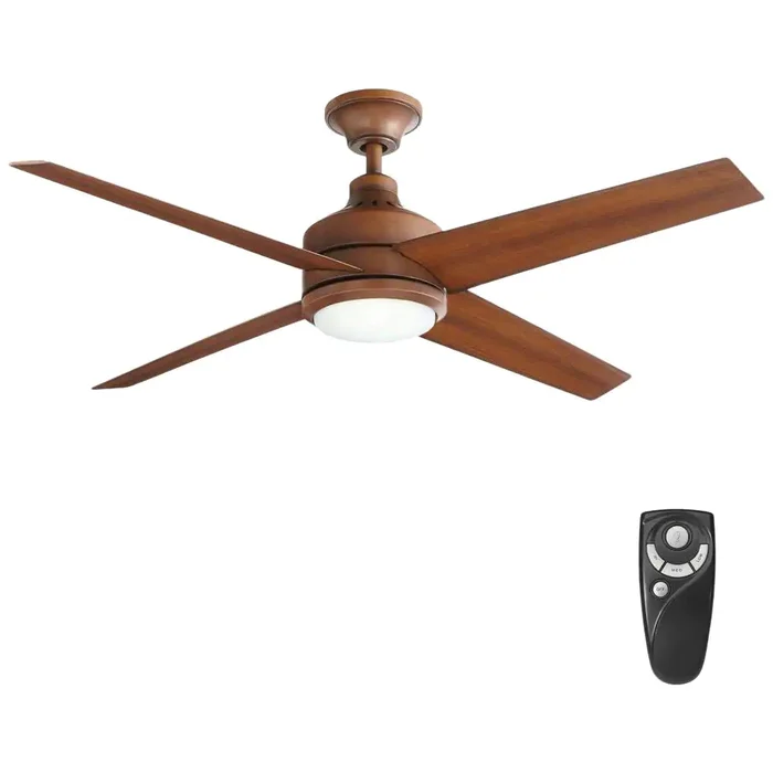 Home Decorators Collection 52-inch Distressed Koa Ceiling Fan with LED Light Kit and Remote Control