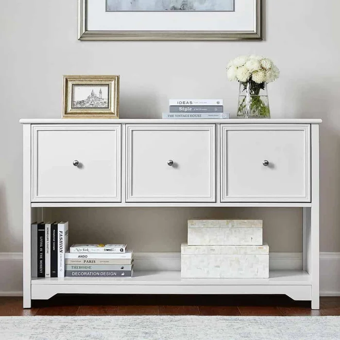 Home Decorators Collection Bradstone 3 Drawer White Lateral File Cabinet – White