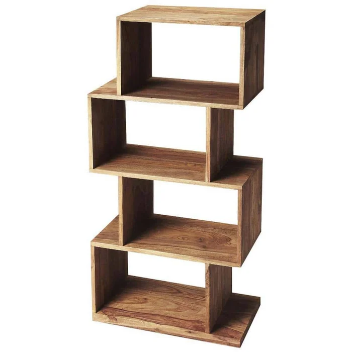 HomeRoots Amelia 48″ Sheesham Vertical Standard Bookcase Back Open