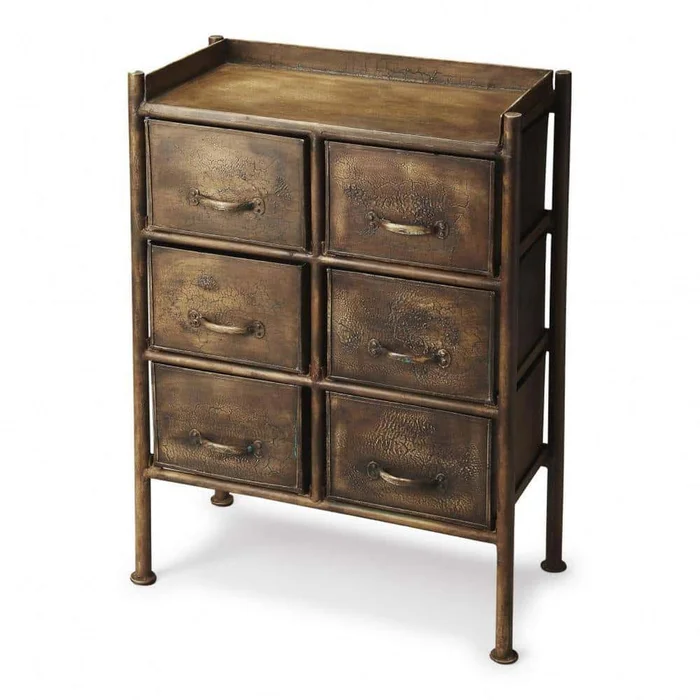 HomeRoots Bernadette Brown 23 in Chest of Drawers