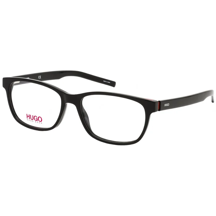Hugo Men’s Eyeglasses – Clear Lens Black Red Square Full Rim Frame | HG 1115 0OIT 00