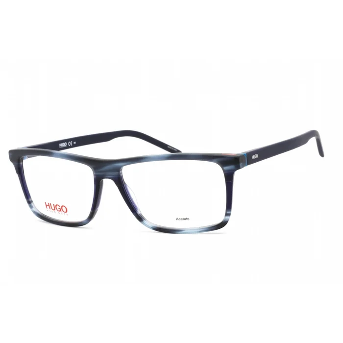 Hugo Men’s Eyeglasses – Clear Lens Blue Horn Rectangular Frame | HG 1088 0HW8 00