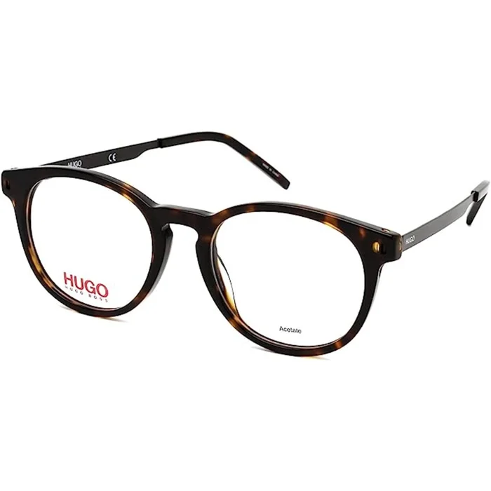 Hugo Men’s Eyeglasses – Dkhavana Round Full-Rim Plastic Frame | HUGO HG 1037 86