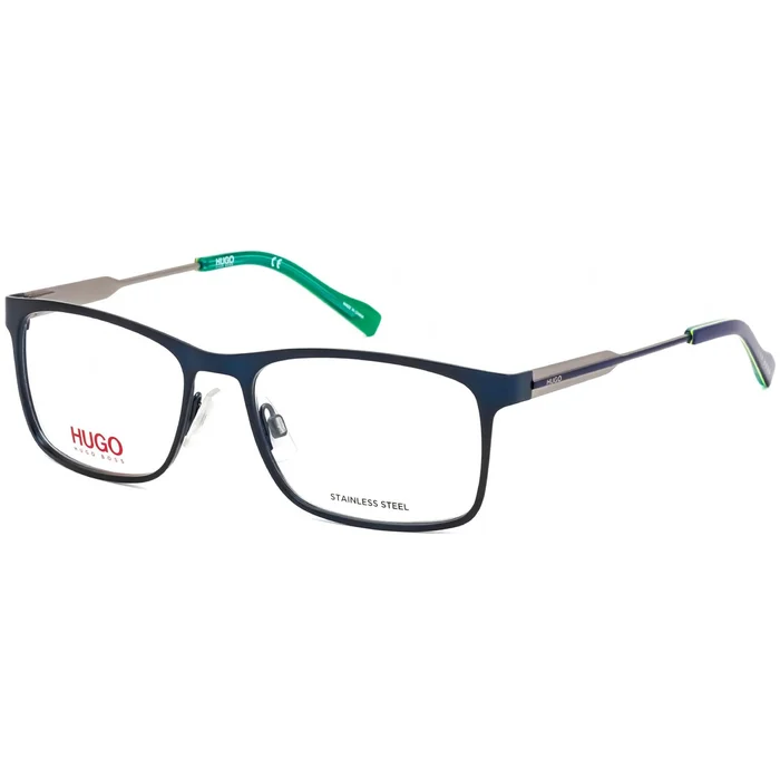 Hugo Men’s Eyeglasses – Matte Blue and Grey Stainless Steel Frame | HG 0231 0FLL 00