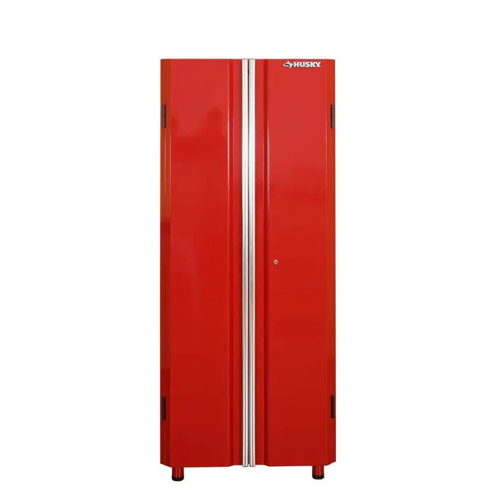 Husky G3002TR-US Ready-to-Assemble 24-Gauge Steel Freestanding Garage Cabinet in Red (30.5 in. W x 72 in. H x 18.3 in. D)