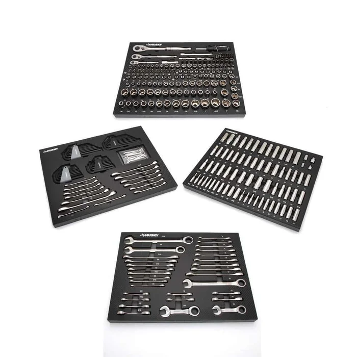 Husky HRW320EVA Mechanics Tool Set in EVA Trays (320-Piece)