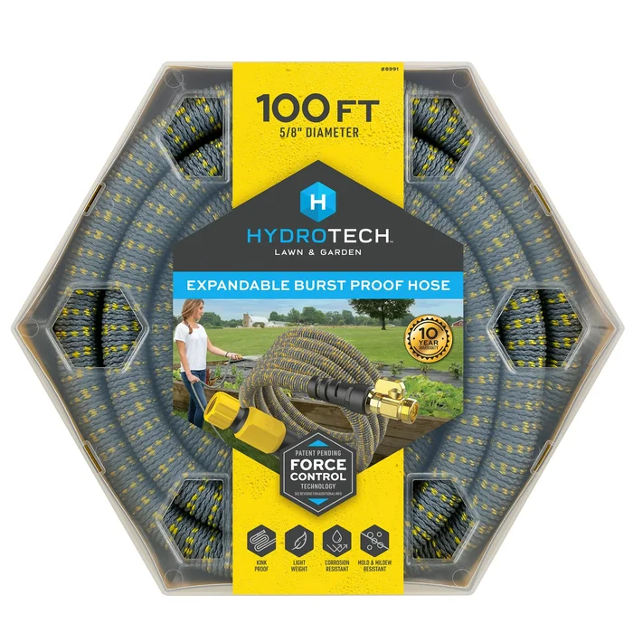 HydroTech Burst Proof Expandable Garden Hose – Water Hose 5/8 in Dia. x 100 ft.