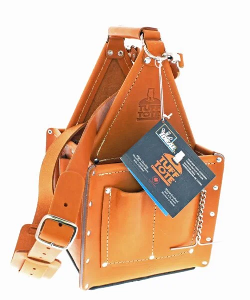 IDEAL Tan Leather 10.75-in Electrician’s Tote