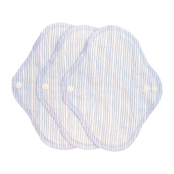 Imse Cotton Flannel Panty Liners 3 Pack – Denim Stripes
