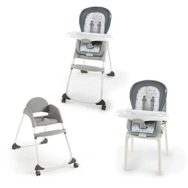 Ingenuity Trio 3-in-1 High Chair, Toddler Chair, and Booster, For Ages 6 Months and Up, Unisex – Nash