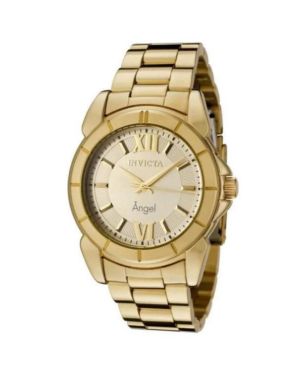 Invicta 0459 Women’s Angel Gold-Tone Dial Gold Plated Steel Watch