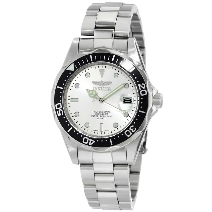 Invicta 10662 Men’s Pro Diver Stainless Steel Silver Dial Quartz Dive Watch