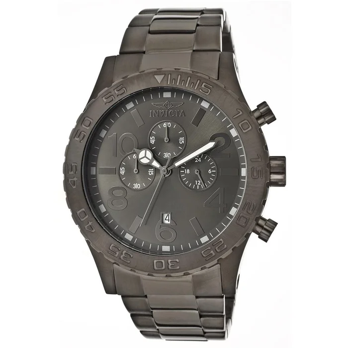 Invicta 1272 Men’s Black Ion Plated Stainless Steel Black Dial Chronograph Watch