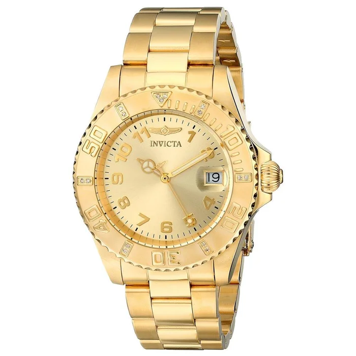 Invicta 15249 Women’s Pro Diver Gold Tone Dial Yellow Gold Steel Dive Watch