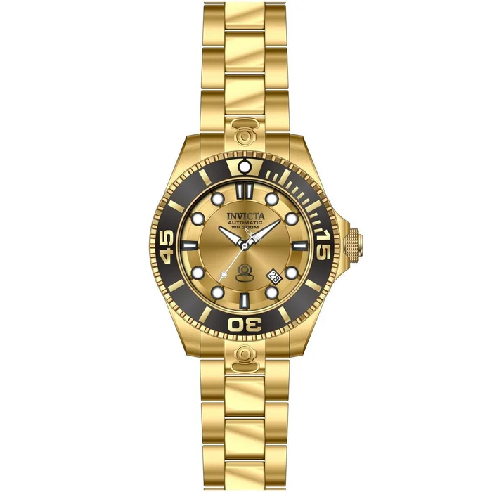 Invicta 19807 Men’s Pro Diver Automatic Dive Gold Tone Dial Yellow Gold Steel Watch