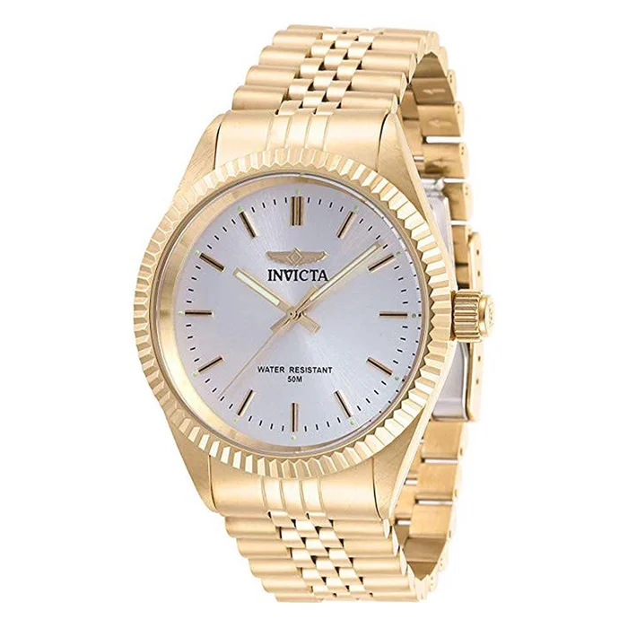 Invicta 29384 Men’s Specialty Silver Dial Yellow Gold Bracelet Watch