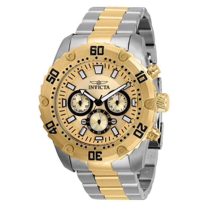 Invicta 30750 Men’s Pro Diver Chrono Black and Gold Dial Watch