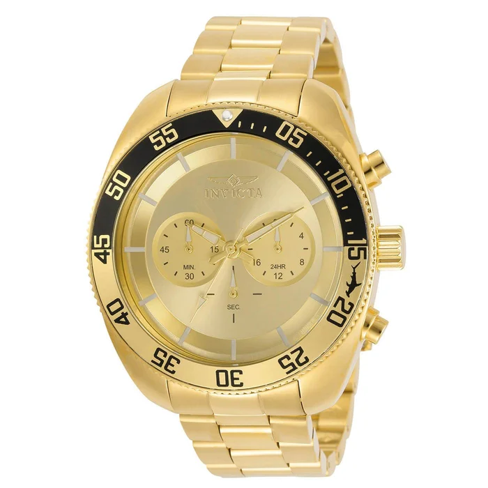 Invicta 30803 Men’s Pro Diver Chrono Yellow Gold Bracelet Watch