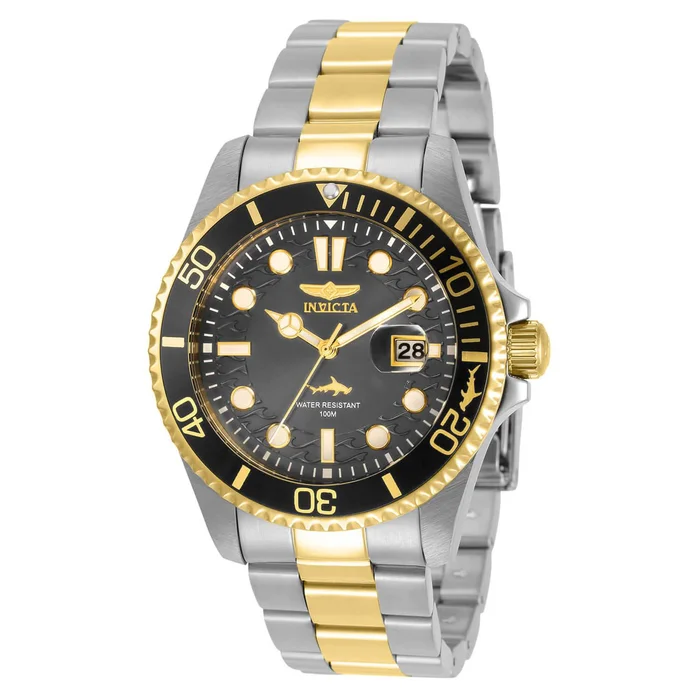 Invicta 30809 Men’s Pro Diver Quartz Charcoal Dial Bracelet Watch