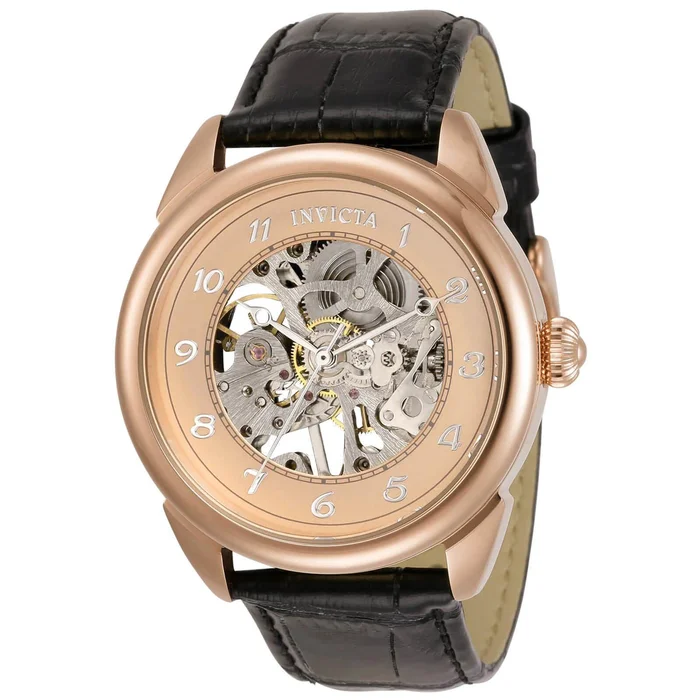 Invicta 31308 Men’s Specialty Skeleton Dial Black Strap Watch