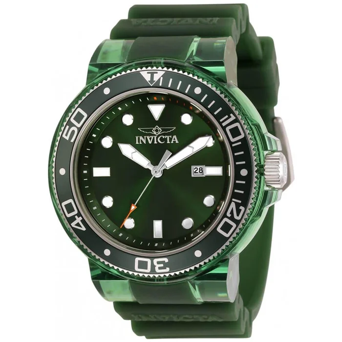 Invicta 32332 Men’s Pro Diver Quartz Green Silicone Strap Watch