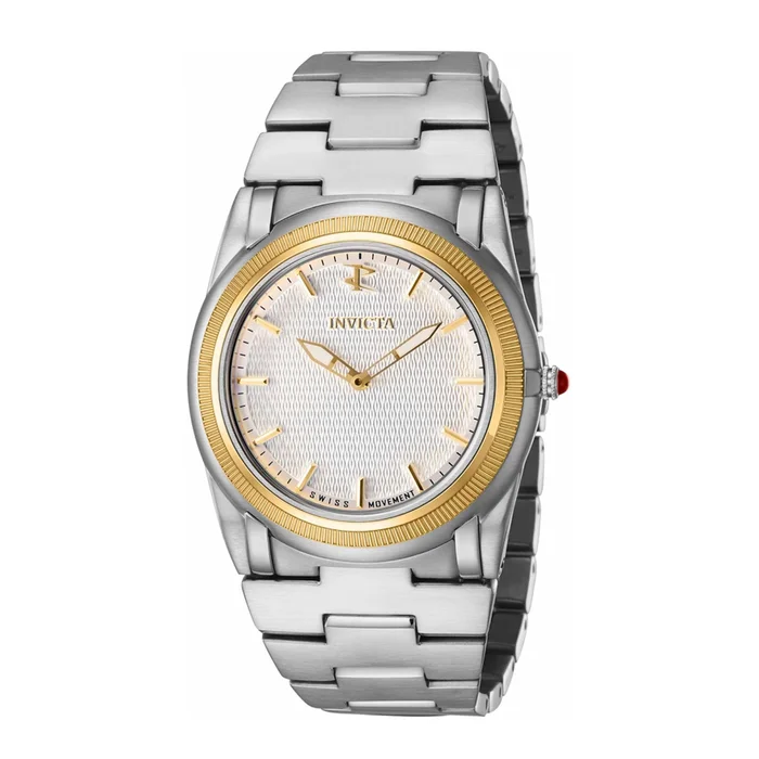 Invicta Boy’s Quartz Watch – Reserve Slim Silver Dial Two Tone Case Bracelet | 41054