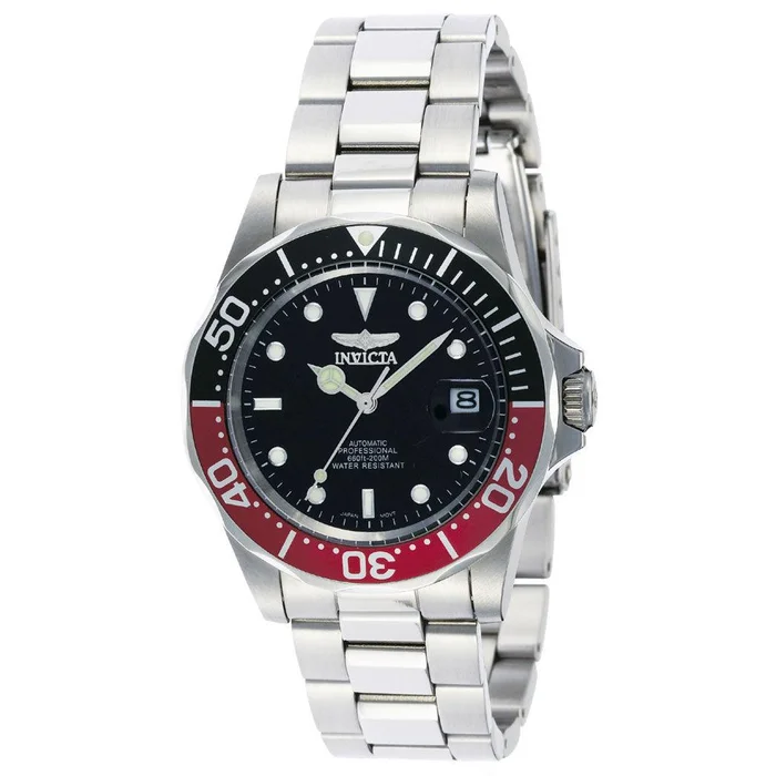 Invicta Men’s Automatic Stainless Steel Watch – Pro Diver Black Dial Bracelet | 9403