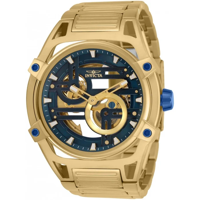 Invicta Men’s Automatic Watch – Akula Skeleton Dial Yellow Gold Bracelet | 32357