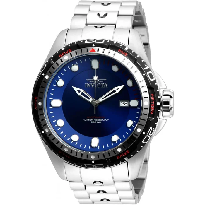 Invicta Men’s Automatic Watch – Hydromax Blue Dial Silver Tone Bracelet | 32236