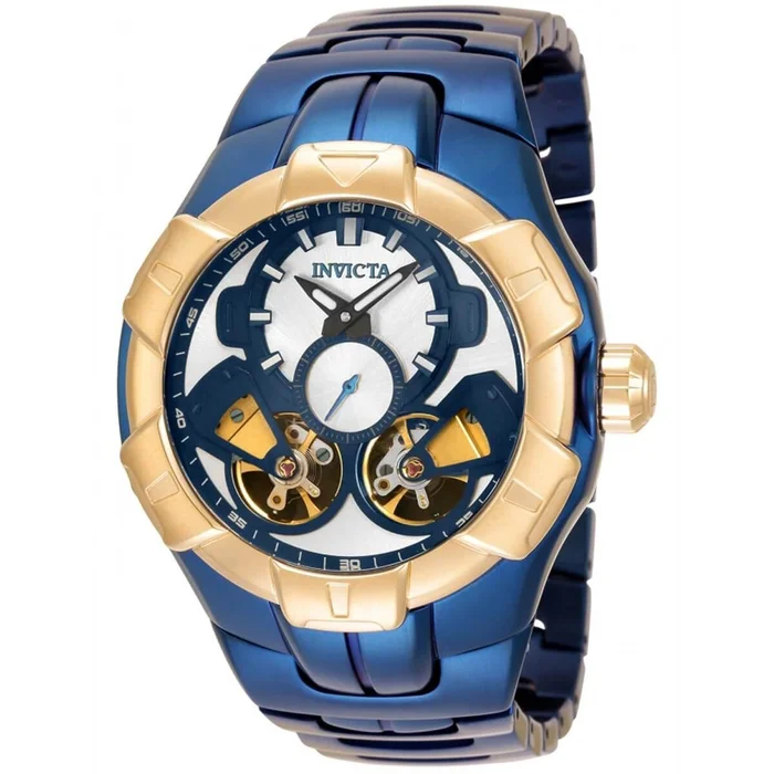 Invicta Men’s Automatic Watch – Hydromax Silver Tone Dial Rose Gold Bezel | 34563