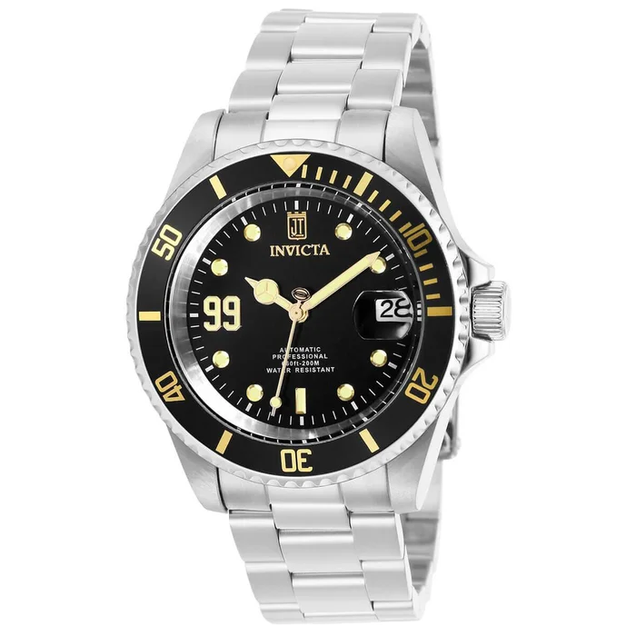 Invicta Men’s Automatic Watch – Jason Taylor Black Dial Silver Tone Bracelet | 30198