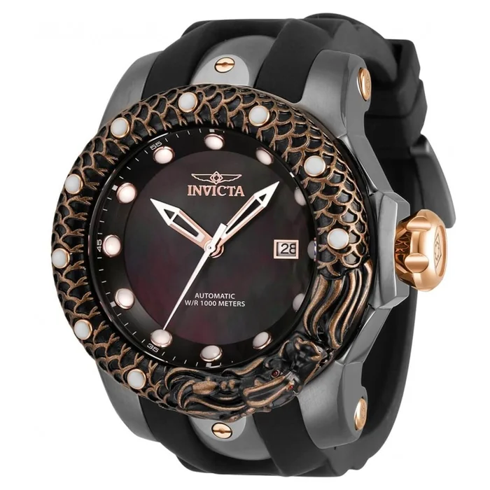 Invicta Men’s Automatic Watch – Venom Mother of Pearl Dial Rotating Bezel | 33602