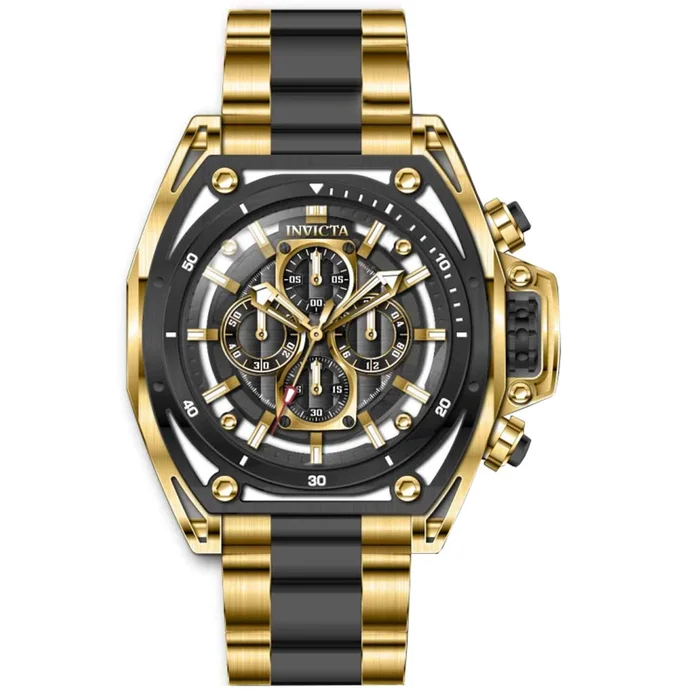 Invicta Men’s Chrono Watch – S1 Rally Two Tone Yellow Gold and Black Bracelet | 39154