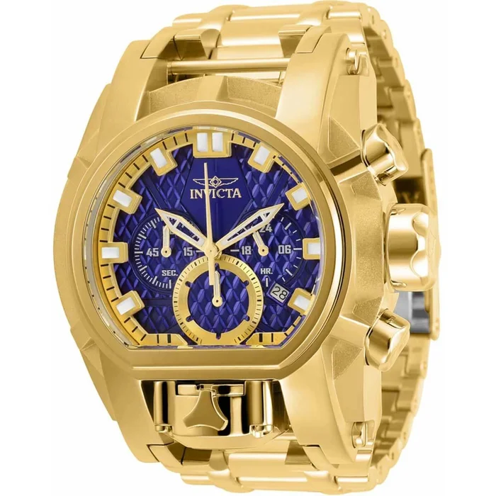 Invicta Men’s Quartz Watch – Bolt Chronograph Yellow Gold Steel Bracelet | 31552