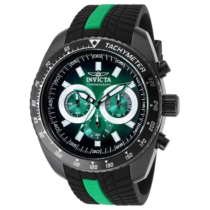 Invicta Men’s Quartz Watch – S1 Rally Chronograph Green and Black Dial Strap | 36307