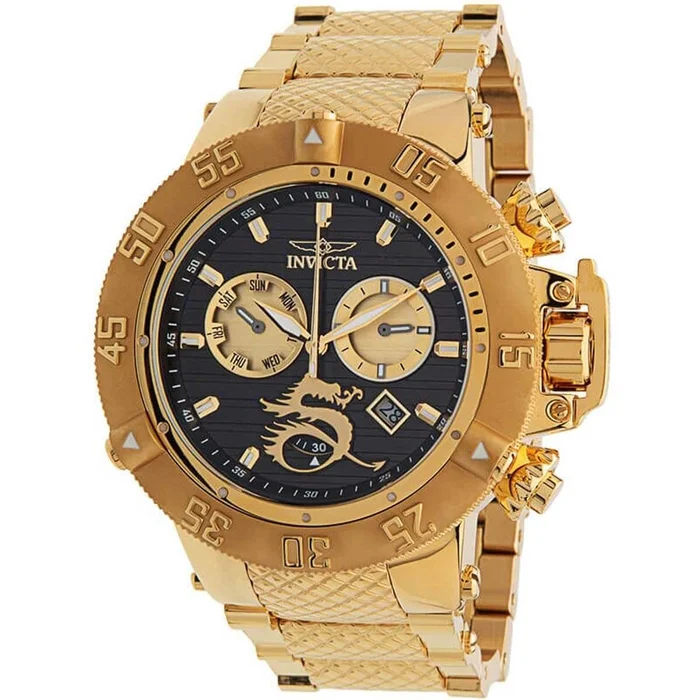 Invicta Men’s Quartz Watch – Subaqua Noma III Chronograph Yellow Gold Bracelet | 33405