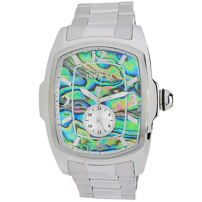 Invicta Men’s Watch – Lupah Iridescent Abalone and Silver Tone Dial Bracelet | 39815
