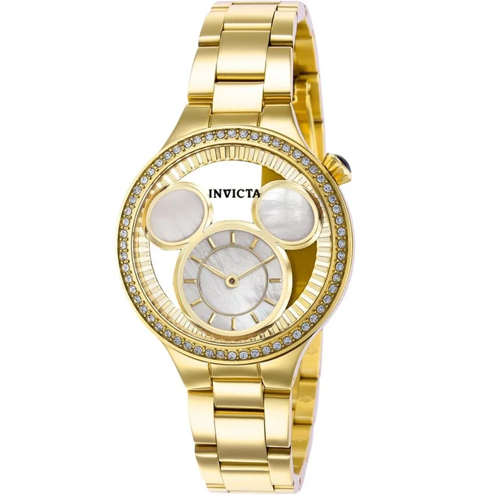 Invicta Women’s Quartz Watch – Disney MOP and Gold Dial Yellow Gold Bracelet | 36264