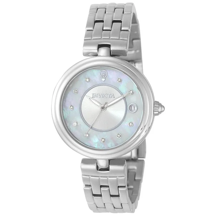 Invicta Women’s Quartz Watch – Gabrielle Union MOP Dial Silver Tone Bracelet | 22897