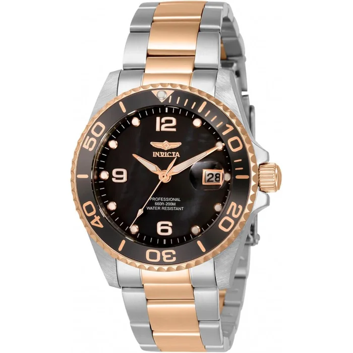 Invicta Women’s Quartz Watch – Pro Diver MOP Dial Two Tone Bracelet Dive | 33264
