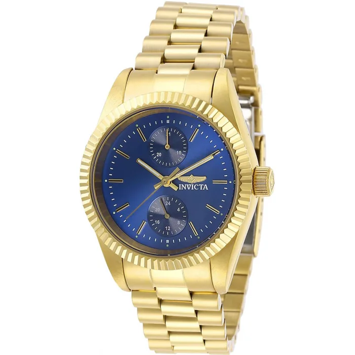 Invicta Women’s Quartz Watch – Specialty Blue Dial Yellow Gold Bracelet | 29446