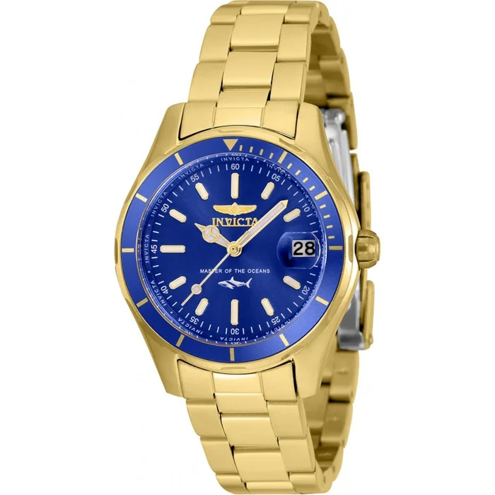 Invicta Women’s Quartz Watch – Women’s Pro Diver Blue Dial Steel Bracelet | 35603