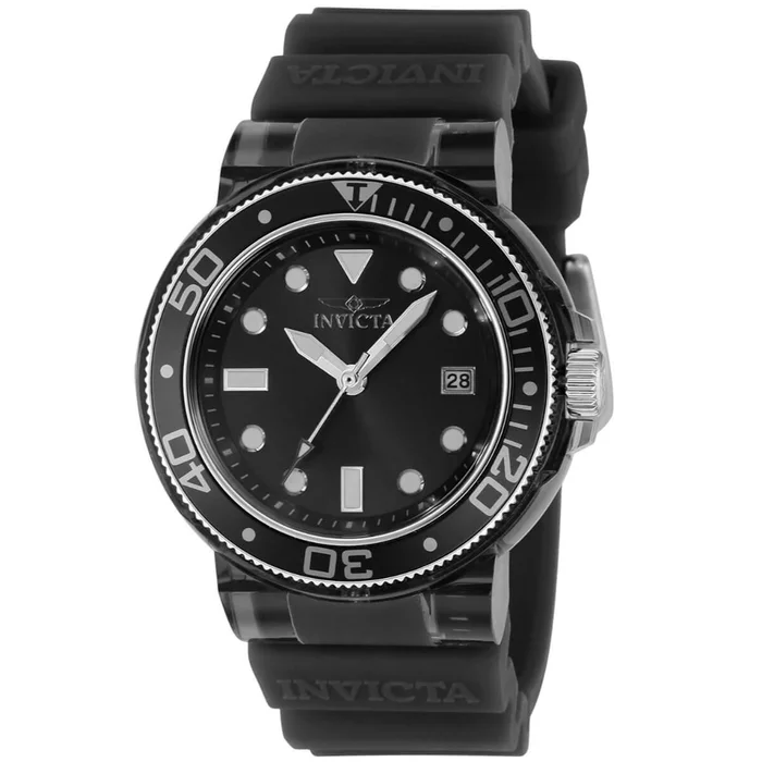 Invicta Women’s Rotating Bezel Watch – Pro Diver Black Dial Silicone Strap | 37299