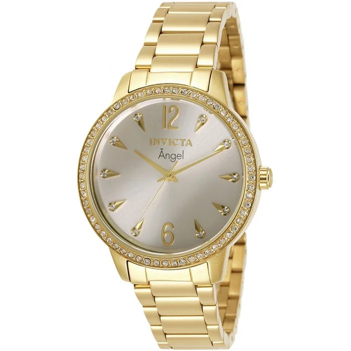 Invicta Women’s Watch – Angel Gold Tone Dial Steel Stainless Steel Bracelet | 31367